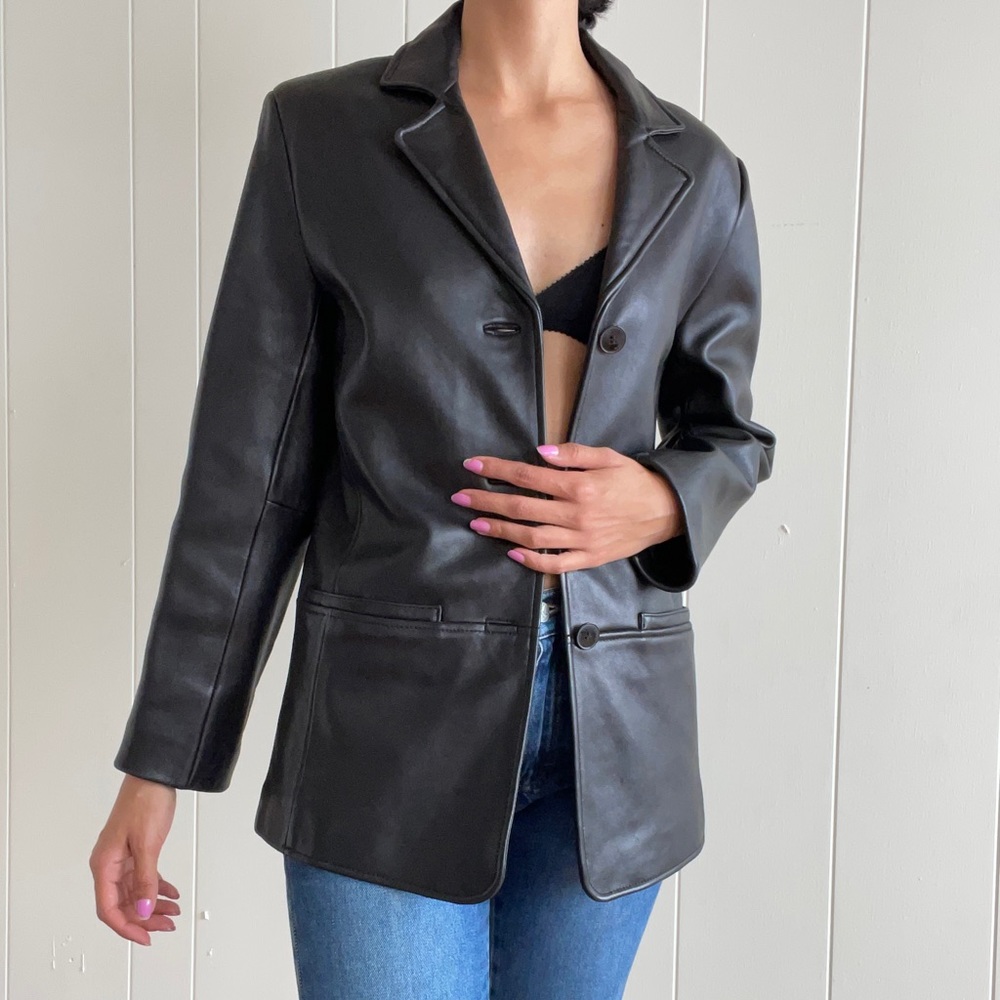Vintage Black Leather Jacket